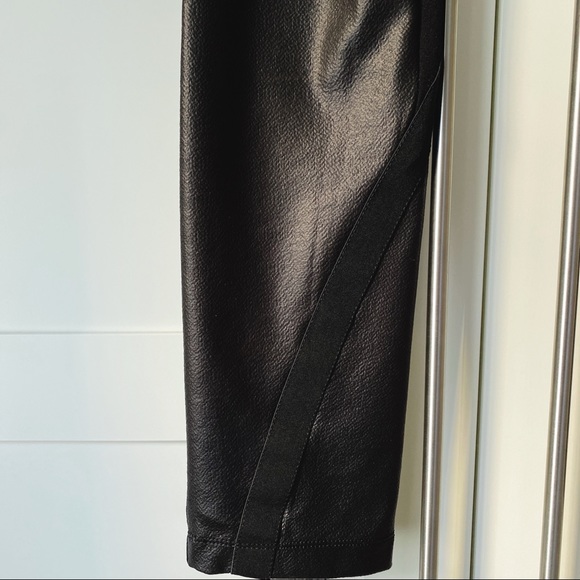 SOLD BCBG Max Azria Black Faux Leather Leggings - Picture 5 of 6